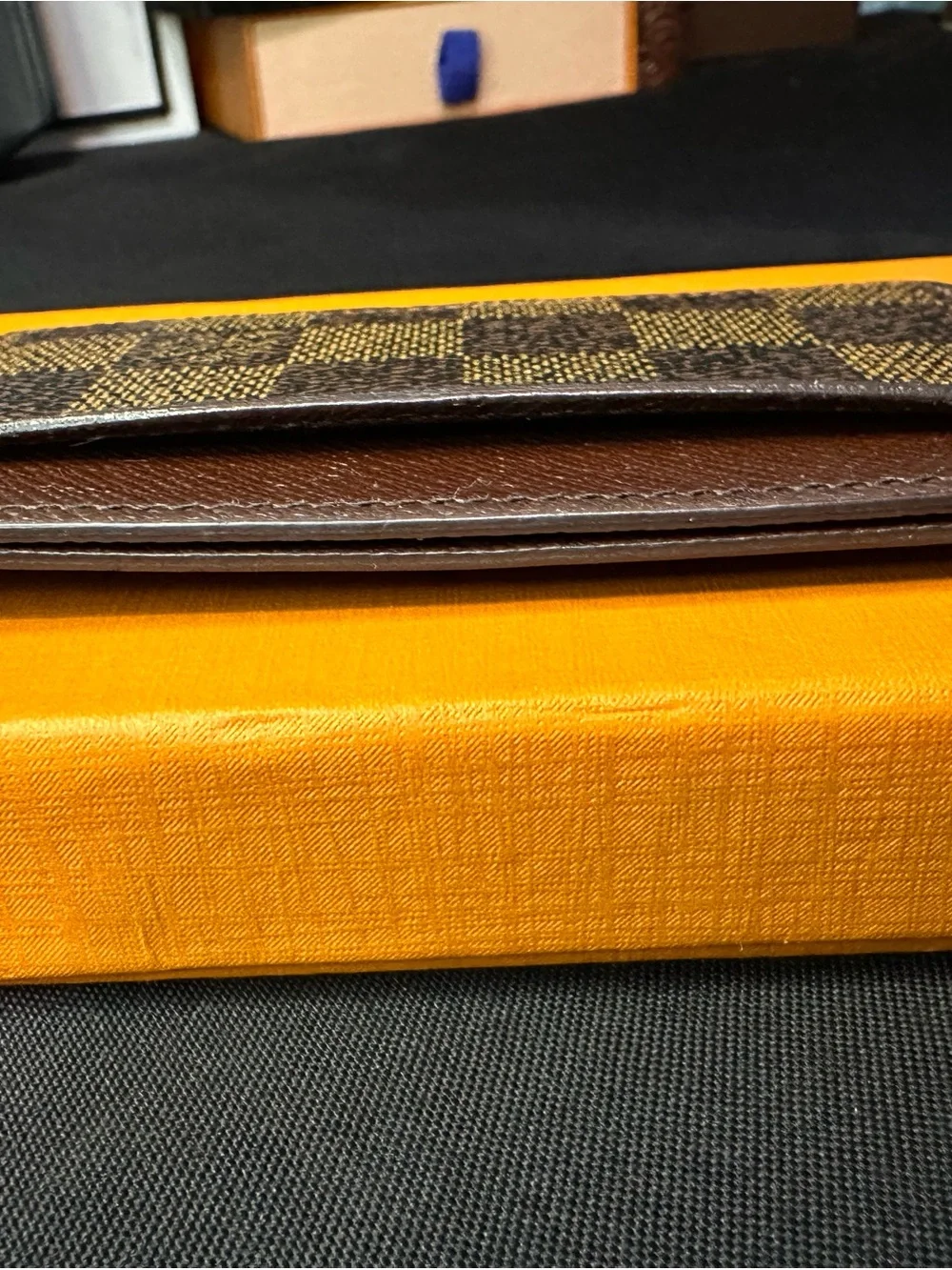 Louis Vuitton N61722 Port Carte Card Case Damier Brown